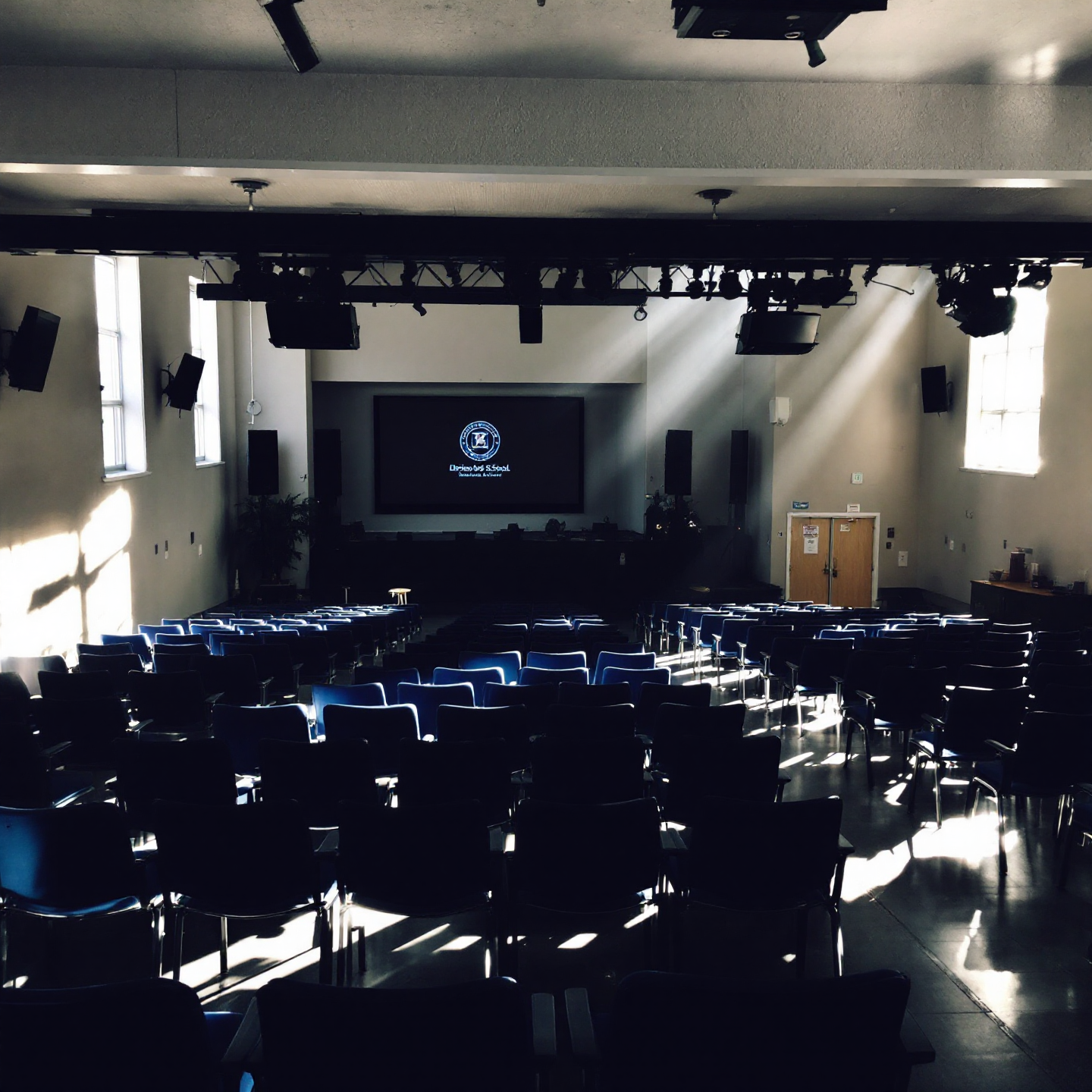 Interaktive Display-Anwendung in einer Schul-Aula - TRIUS-Pro-AV